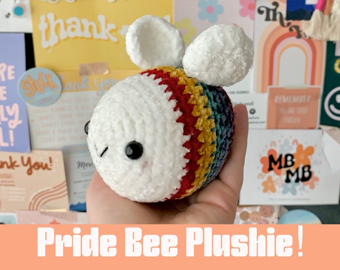 Crochet Amigurumi Pride Bee Plush - Etsy