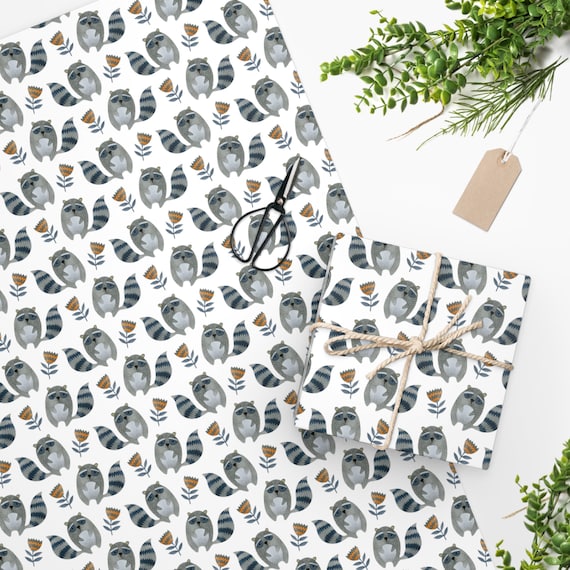 Raccoon Wrapping Paper, All Occasion Wrapping Paper 