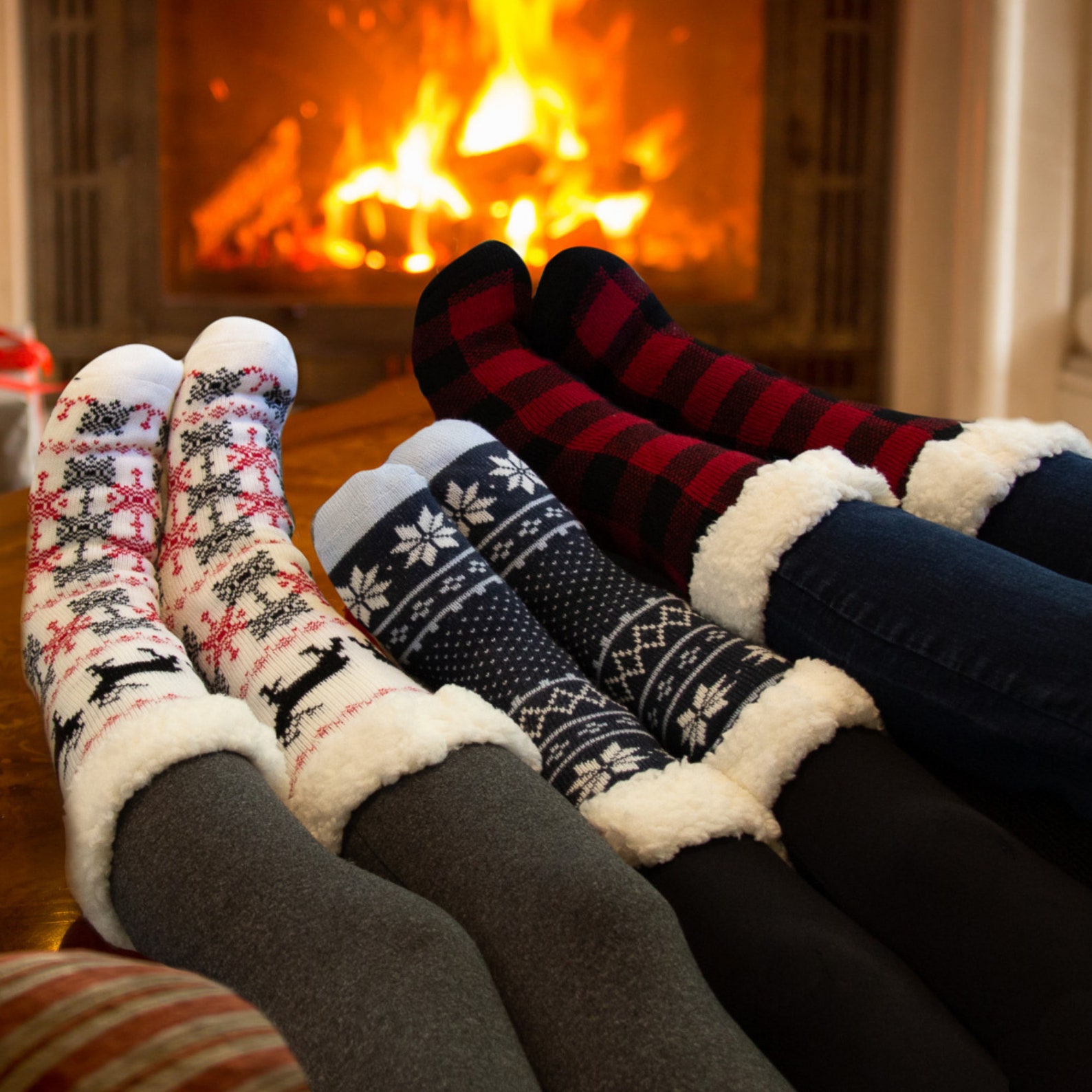 Christmas Socks for KIDS : Plush Fleece Lined Sherpa Slipper  Etsy