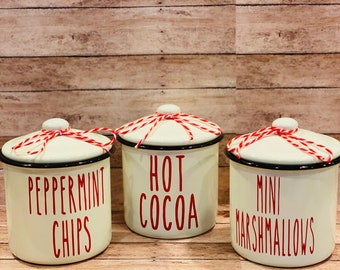 Hot Cocoa Bar Decor Hot Chocolate Christmas Decor Tier Tray Decor Canister Decor Hot Cocoa Scoop for coca canister