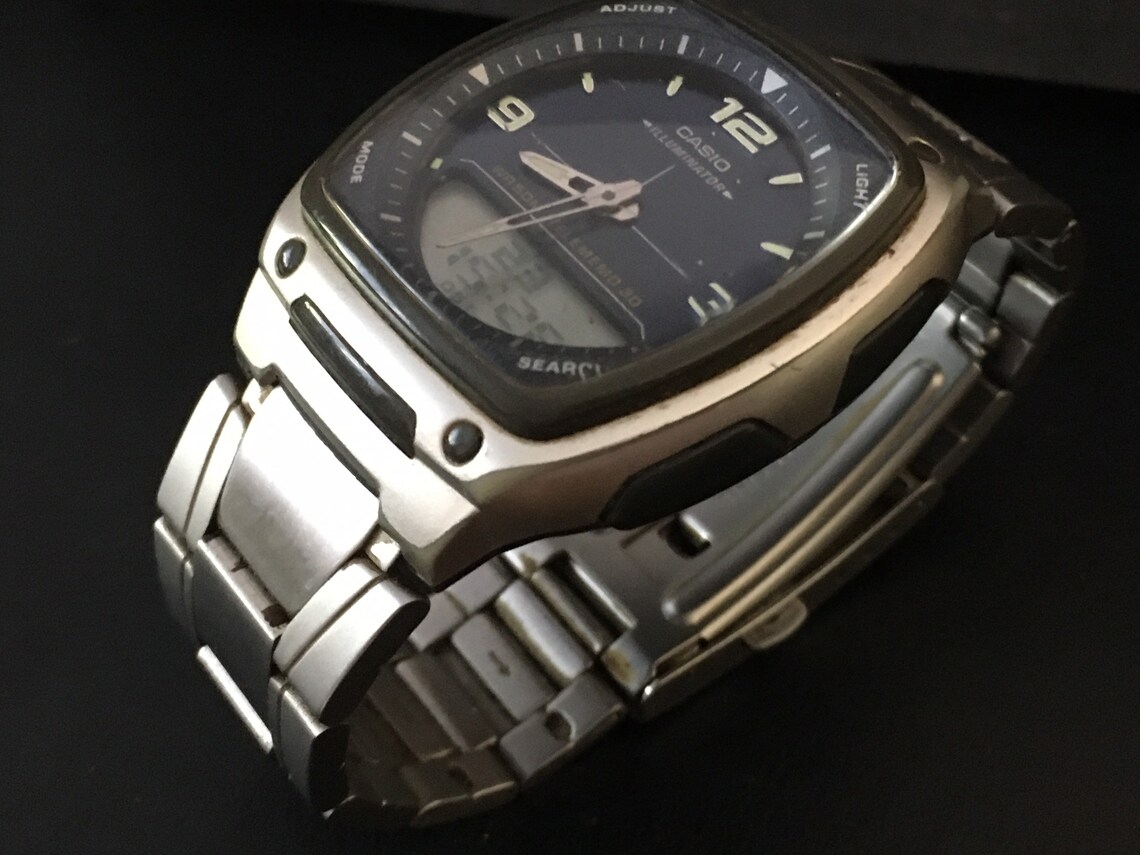 Casio Illuminator 2747 AW81 World Time Digital Analogue Watch Etsy