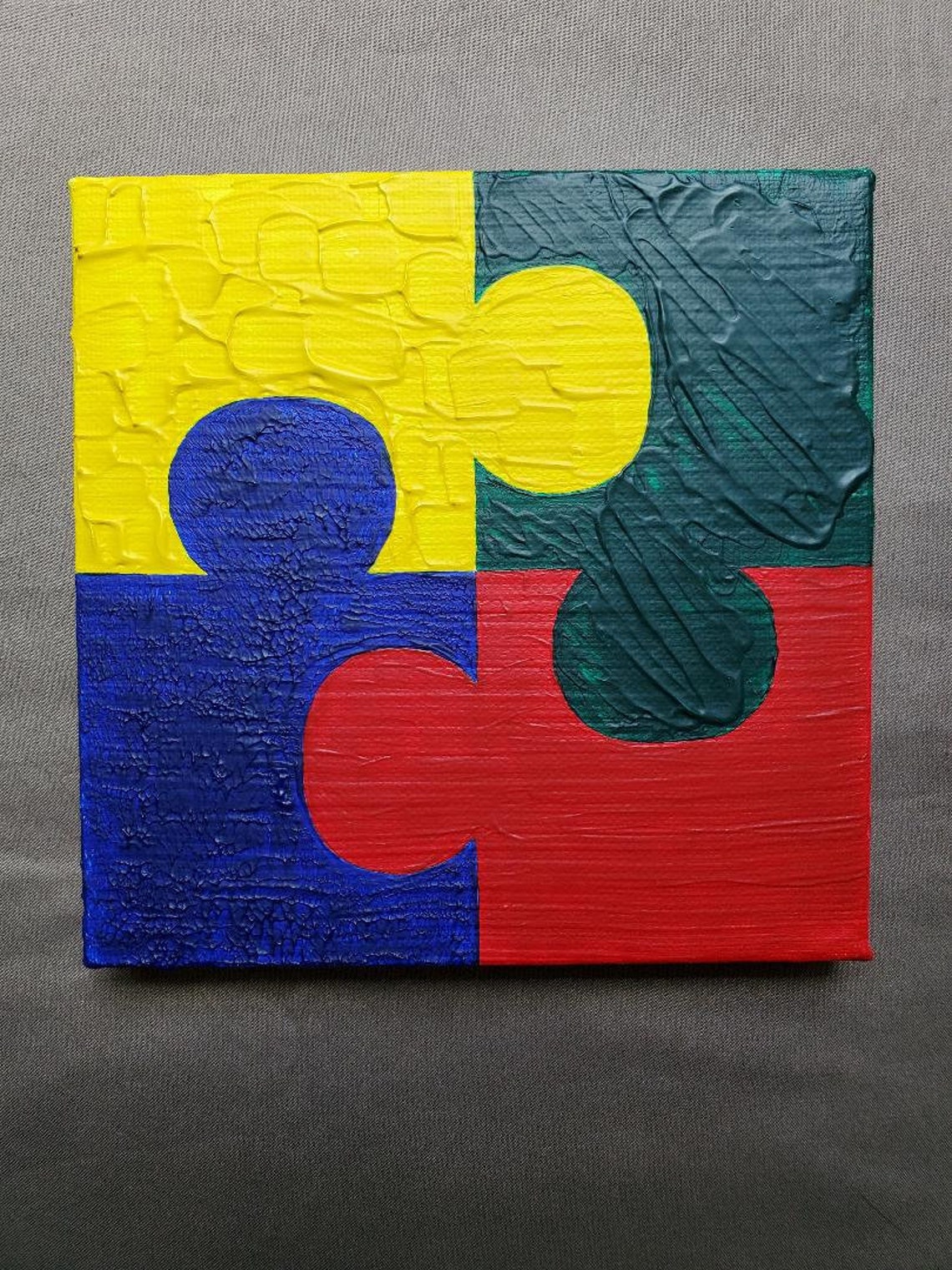 Puzzle Piece Canvas Wall Art 6x6 Etsy