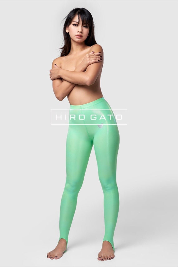 HIRO GATO Mystique Metallic Spandex Legging Yoga Pants Yogapants Green Rave  Party Pantyhose Tights -  Canada