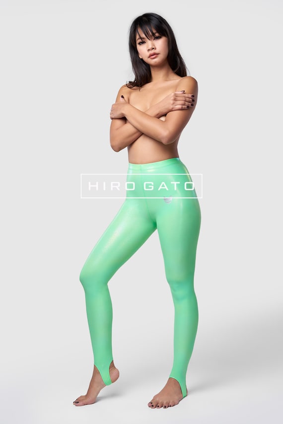 HIRO GATO Mystique Metallic Spandex Legging Yoga Pants Yogapants