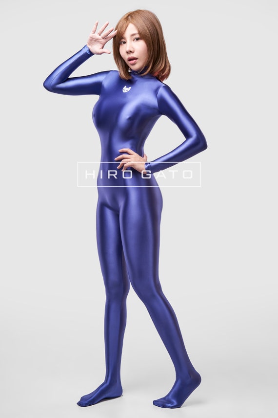 HIRO GATO Satin Spandex Silk Catsuit Navy Blue Burning Suit Rave Party Zentai  Bodysuit Man Woman -  Canada