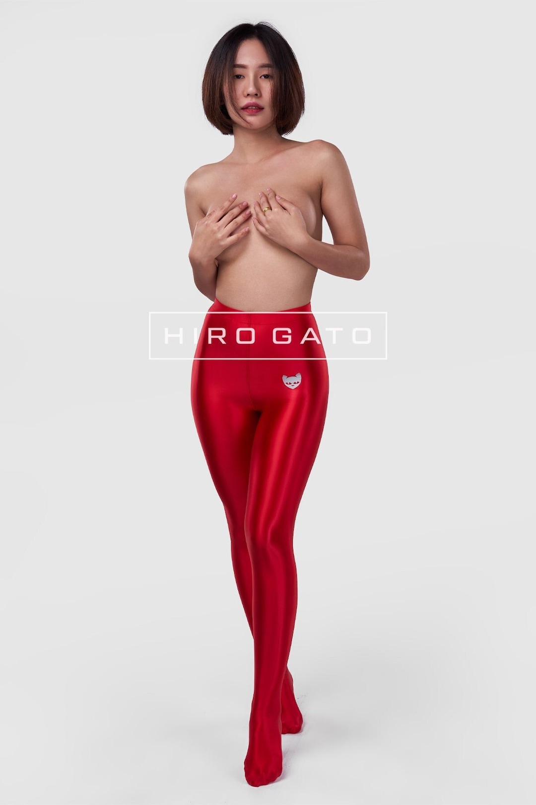 HIRO GATO Shiny Satin Spandex Legging Red Yoga Pants Yogapants Rave Party  Pantyhose Tights -  New Zealand