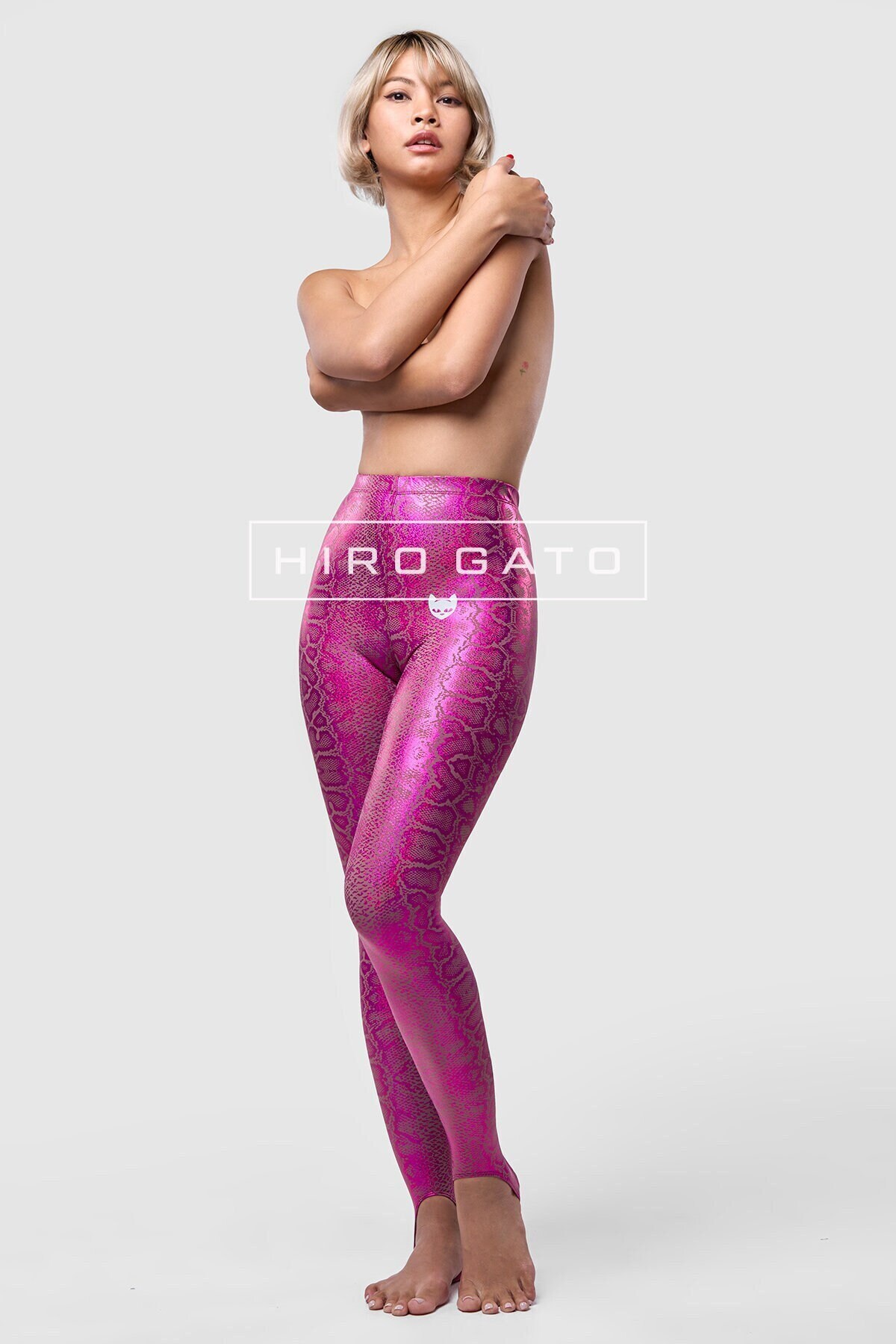 Hot pink snake print leggings clearance