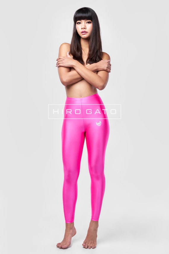 HIRO GATO Shiny Spandex Legging Yoga Pants Yogapants Pink Rave Party  Pantyhose Tights -  Canada