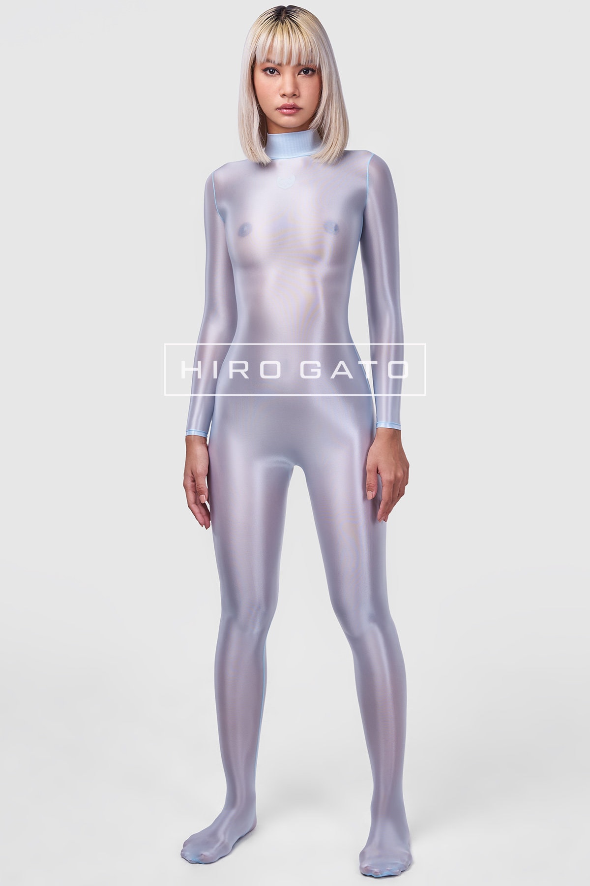 HIRO GATO Sheer Nylon Spandex Catsuit Ice Blue Burning Suit Rave Party  Zentai Bodysuit Transparent See Through -  Canada