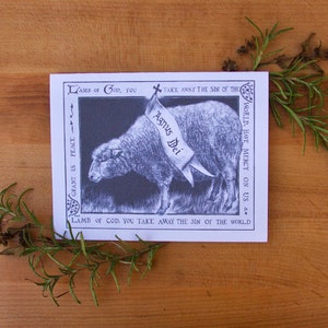Lamb of God, 10 Pack, Religious Greeting Cards, Lamb of God, Agnus Dei, Boxed Cards Set, Lenten Cards, catholic, Bulk Cards, Blank Cards