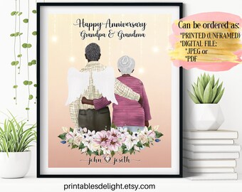Anniversary Present for Grandparents, Valentines Gift for Husband & Wife, Personalized Gift for Mom and Dad, Memorial Gift, Custom Gift