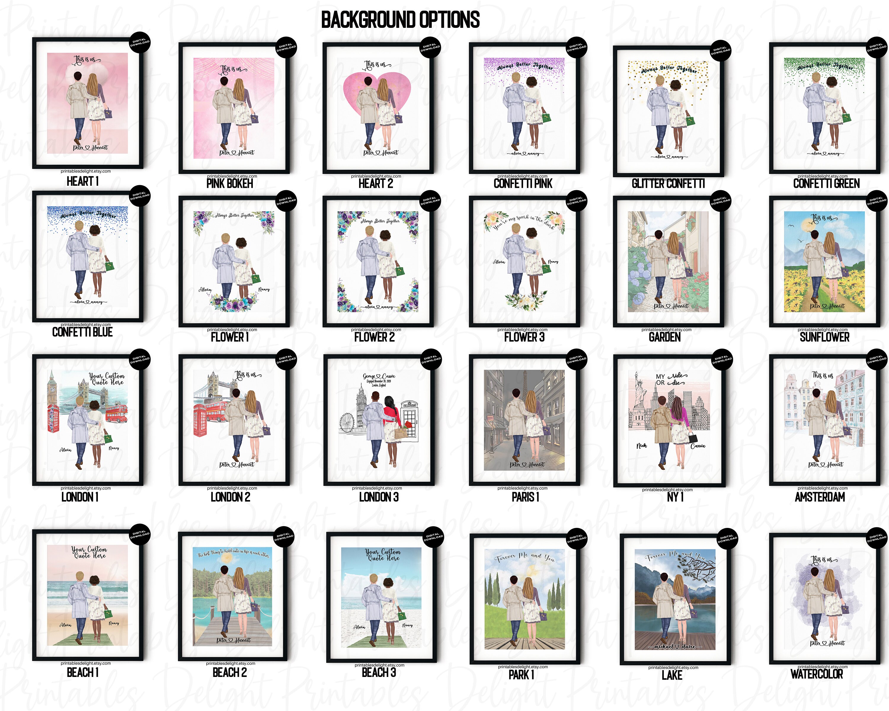 Personalized Wall Art for Couple Gift for Boyfriend Gift for | Etsy