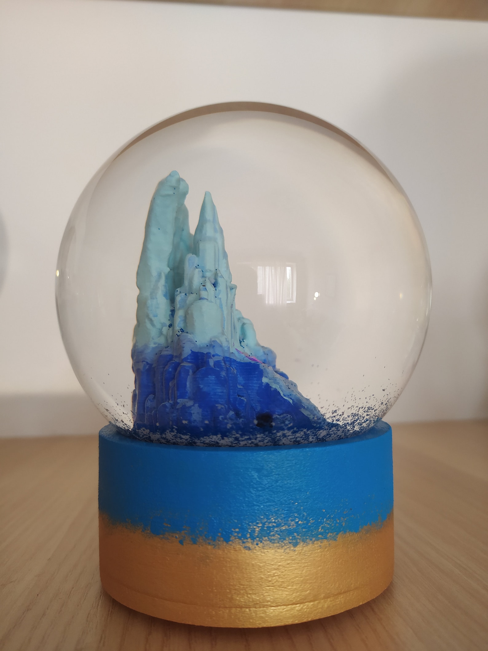 Snow Globe. Castle. Glass globe. Etsy