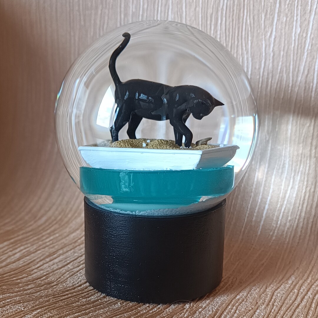 Cat in Litter Box Snow Globe From Ukraine Etsy UK