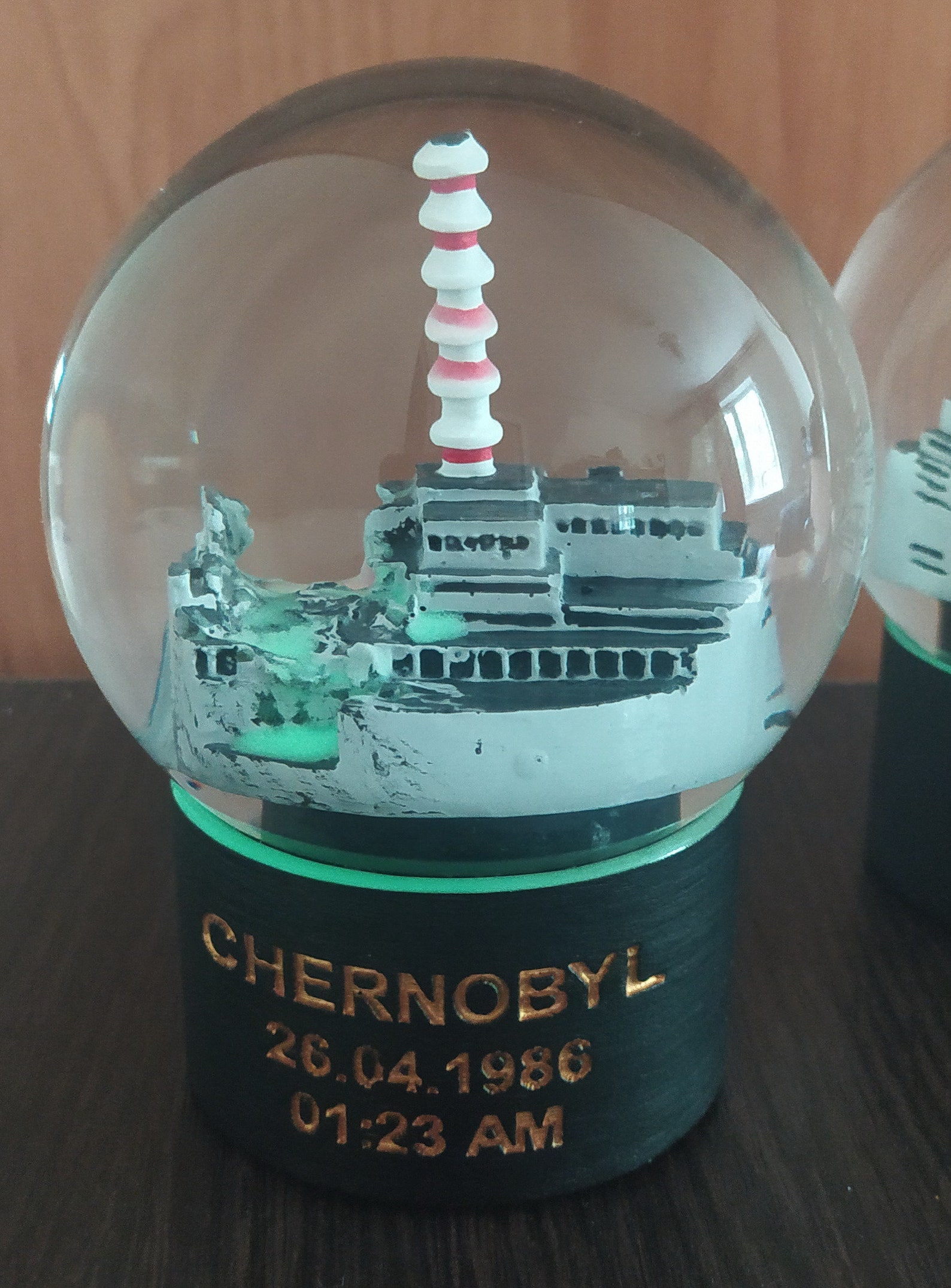 Snow Globe. Chernobyl. Glass globe. Last green globes. Etsy