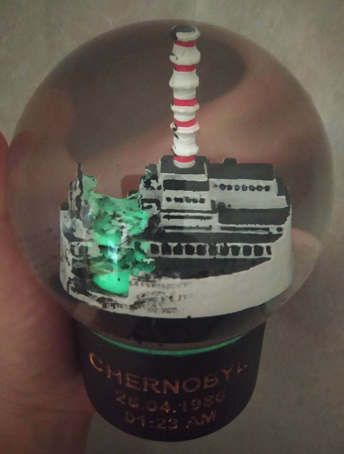 Snow Globe. Chernobyl. Glass globe. Last green globes. Etsy
