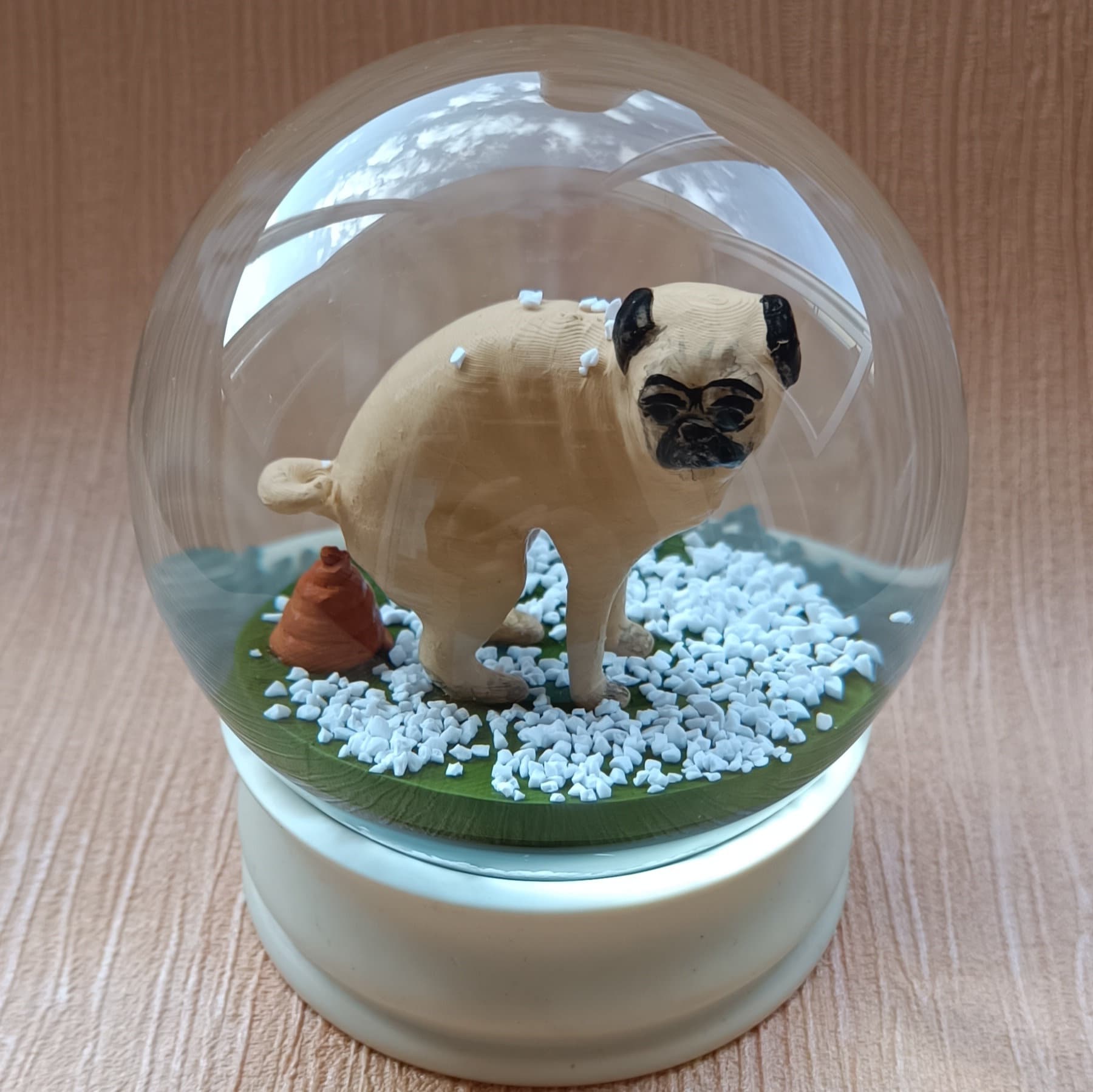 Pug snow globe deals