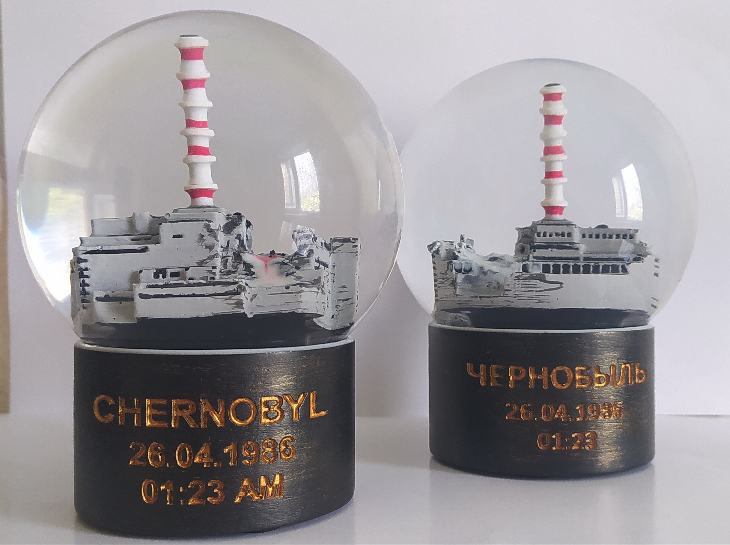 Snow Globe. Chernobyl. Glass globe.