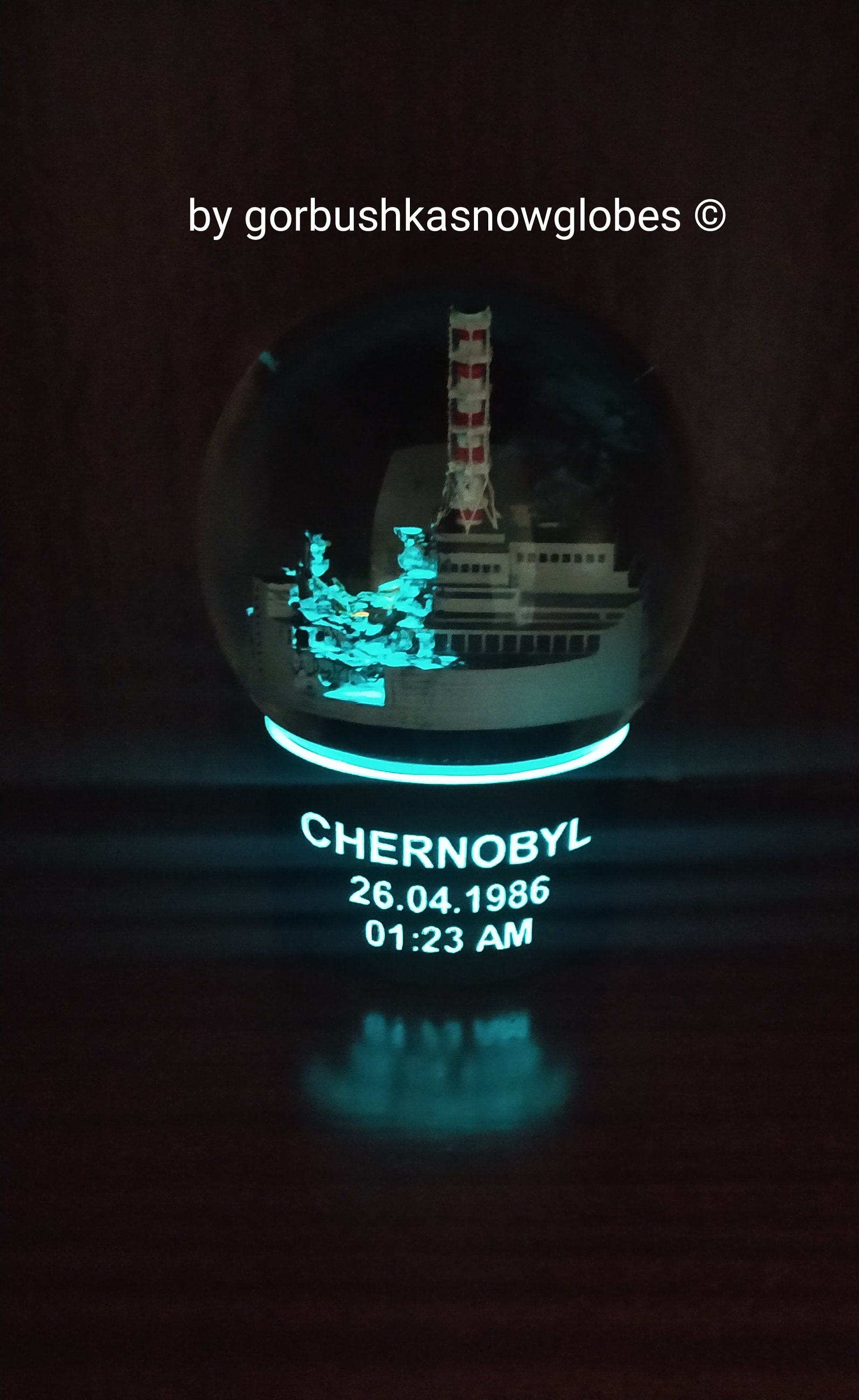 Chernobyl. Original Snow Globe. Glass Globe Diameter 15 Etsy