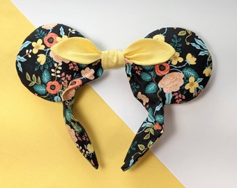 Mickey Ears, Rifle Paper Co Disney Ears, Minnie Ears Headband, bowband, primavera