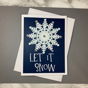 Laisser IT Snowflake Carte de Noël