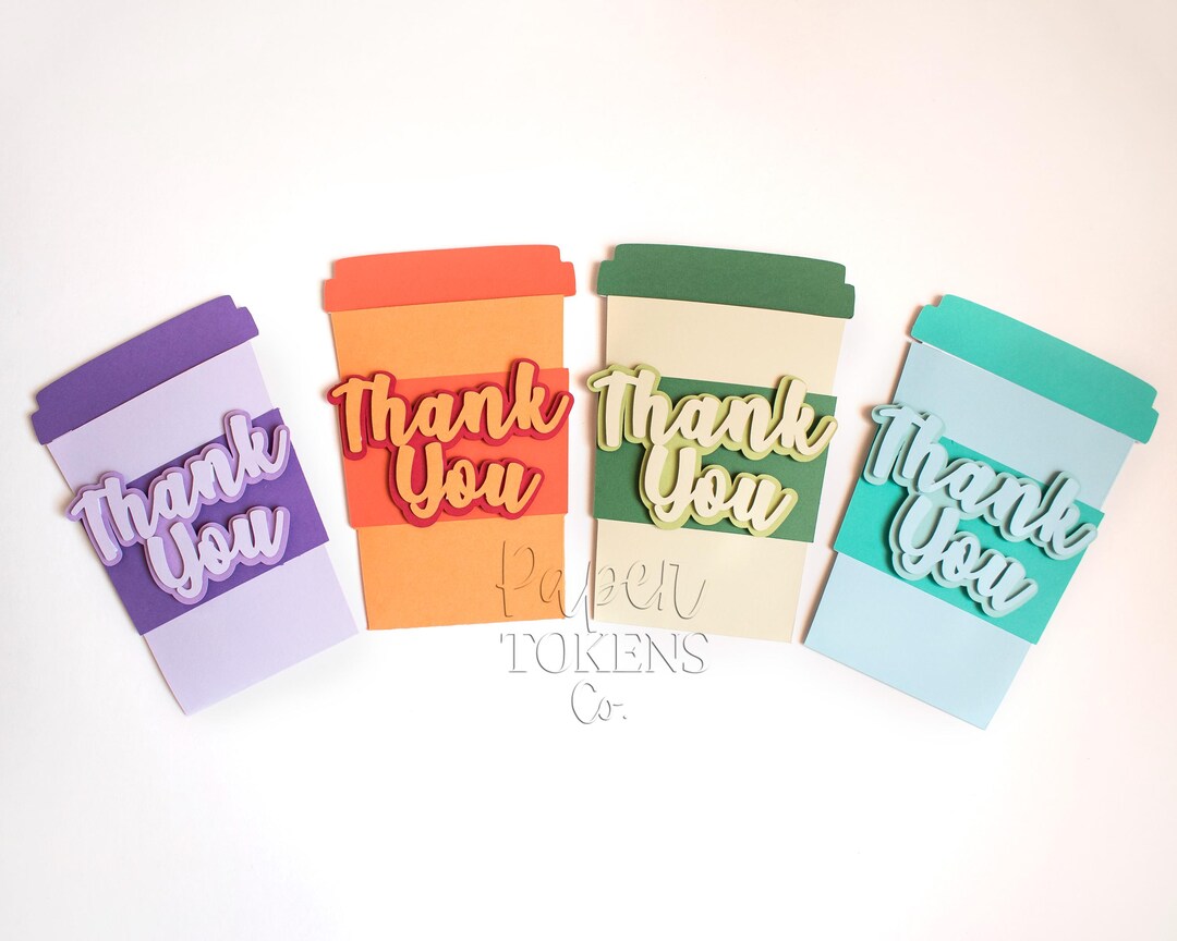 Coffee Cup Gift Card Holder, Thank You Gift Card Holder, Gift for ...