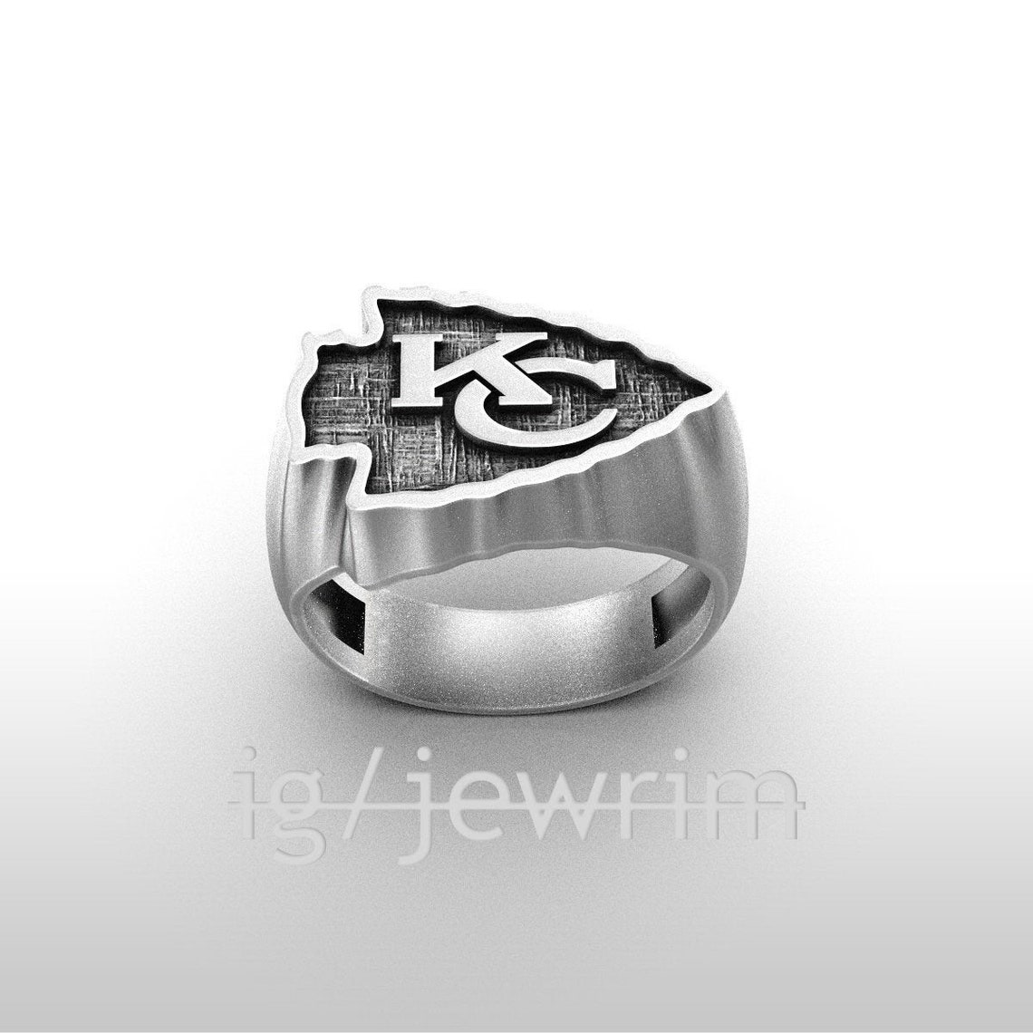 Kansas City Chiefs Ring Simple and Elegant Sterling Silver Etsy