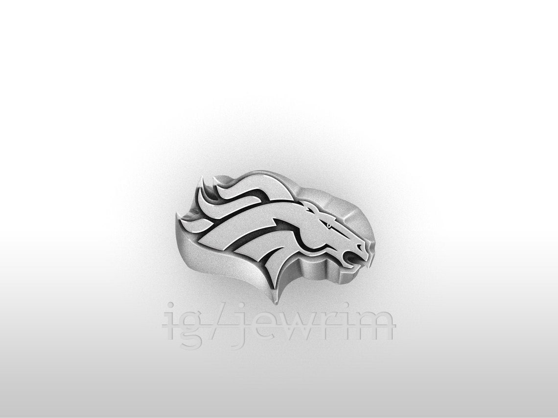 Denver Broncos Ring Simple and Elegant Sterling Silver Ring Etsy