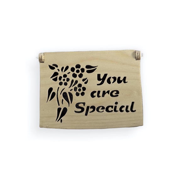 You Are Special” Keepsake Box – Hand-Cut Wooden Gift Box with Velvet Lined Interior
