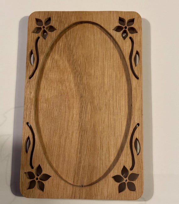 Wooden Jewellery Tray, Handcrafted Baltic Birch Trinket Tray, Oval Keepsake Board, Ring & Necklace Display Gift