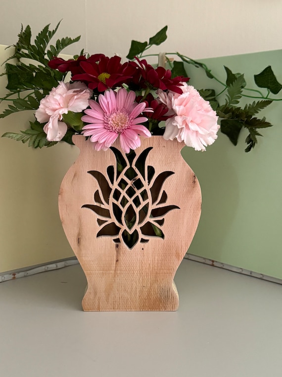 Wooden Floral vase
