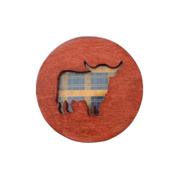 Scottish Wooden Coaster Bundle - pick any 3 Designs Tartan Gift Handmade Baltic Birch