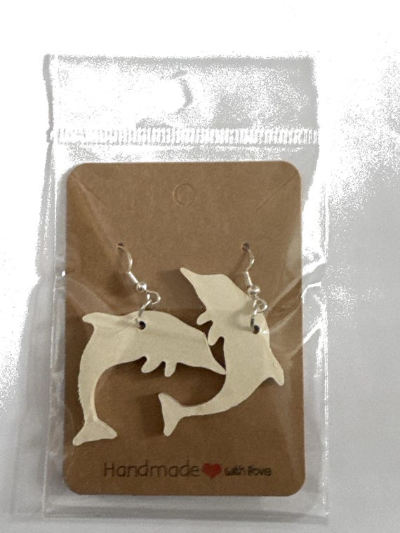 Handmade Wooden  Earrings – Walnut or Maple Jewellery , Eco-Friendly Lightweight Dangle Earrings, Animal Lover Gift, Nature lover or Nautica