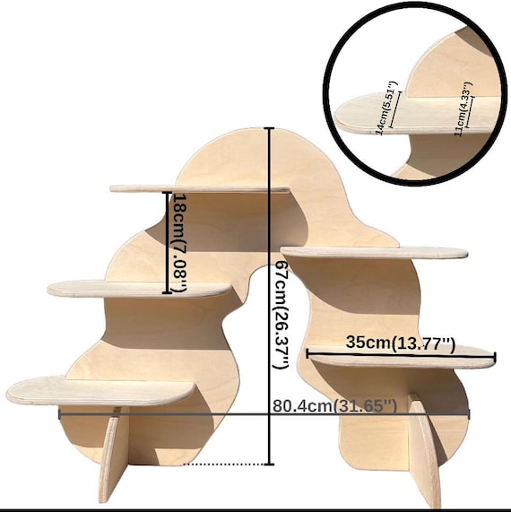 Cloud Shaped Wood Display Stand – Craft Fair Booth Shelf