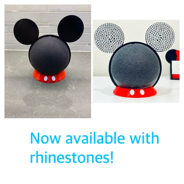 Mickey Minnie inspired Amazon Echo Dot 4th and 5th gen & Apple Homepod Mini speaker stand for your smart home speaker - 3D printed