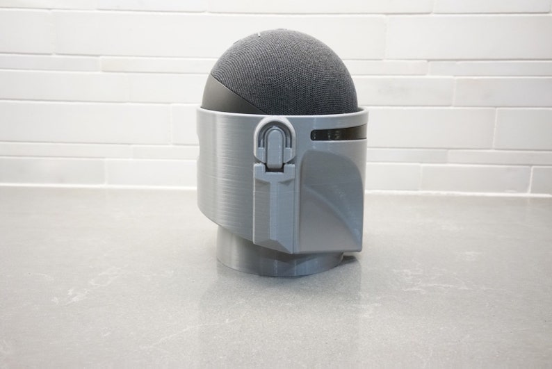 Mandalorian inspired Amazon Echo Dot 4th or 5th gen speaker holder stand Alexa enabled smart home speaker 3D printed 1pc immagine 4