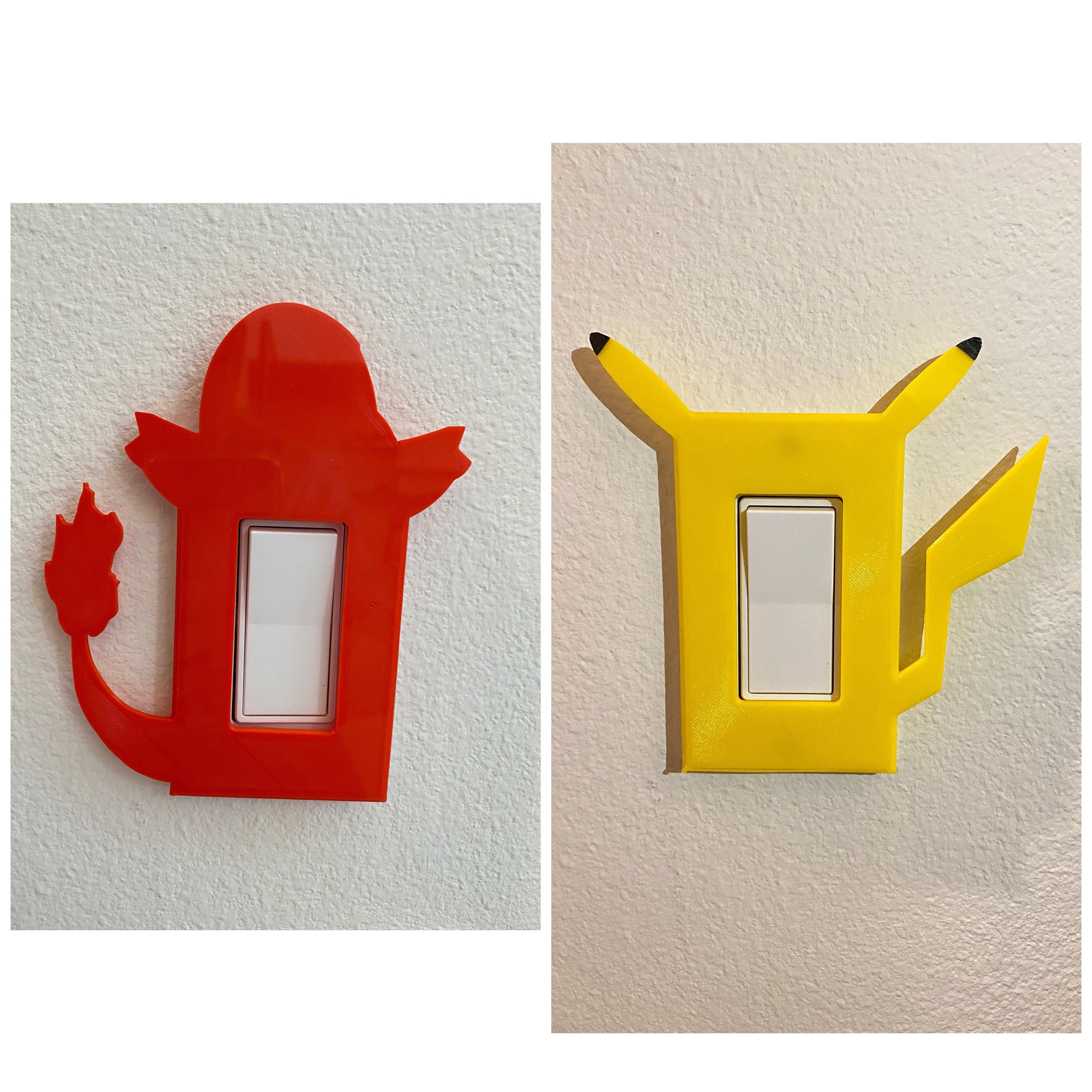 Light Switch Cover - Pokemon Pikachu & Charmander - Etsy