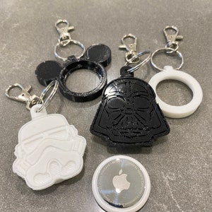 Disney & Star Wars inspired flexible Apple AirTag Case with keychain -3D printed flexible TPU 1pc