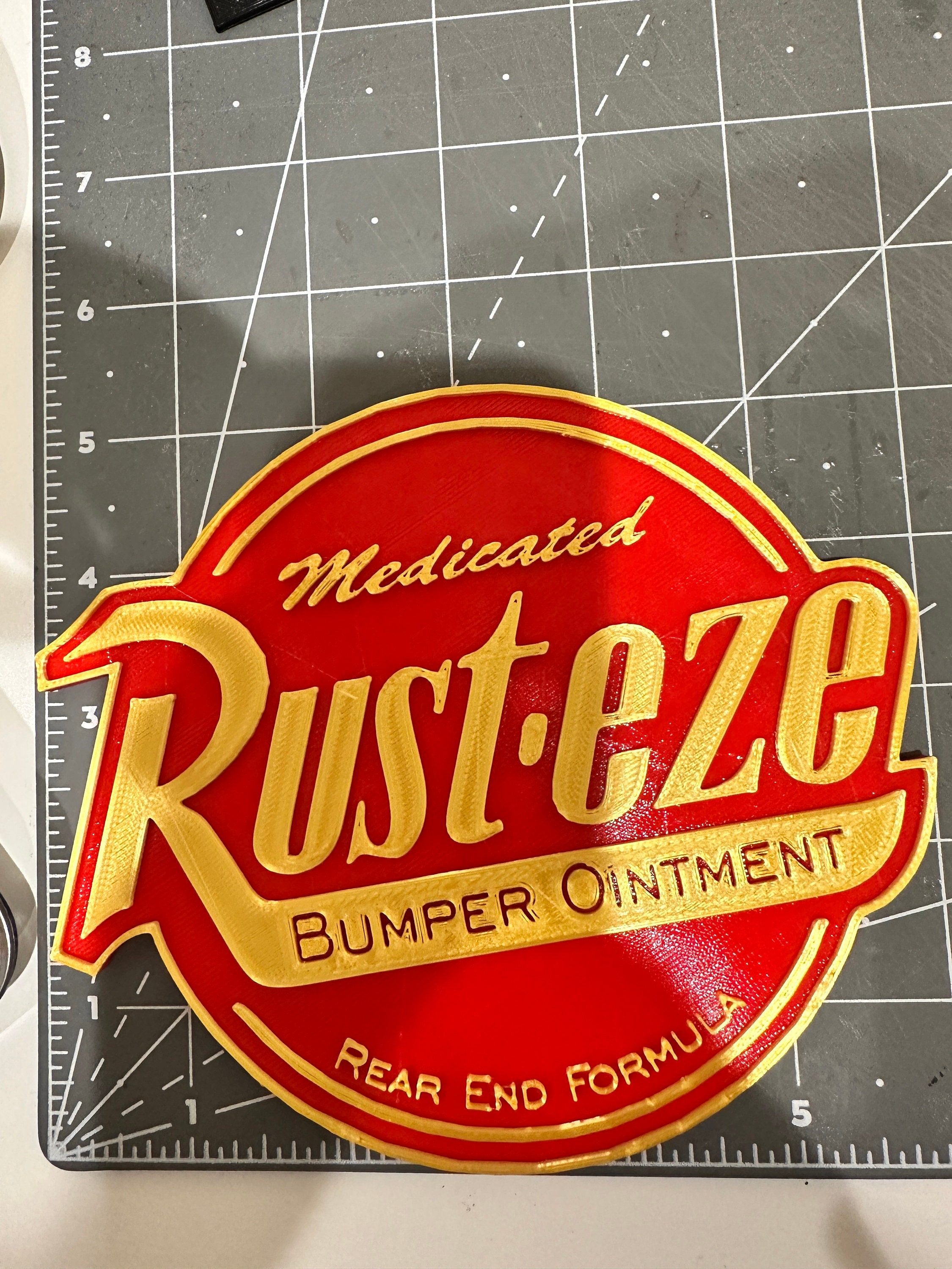 Disney Pixar Cars Inspired Sign - Rust-eze - 3D Printed - Etsy