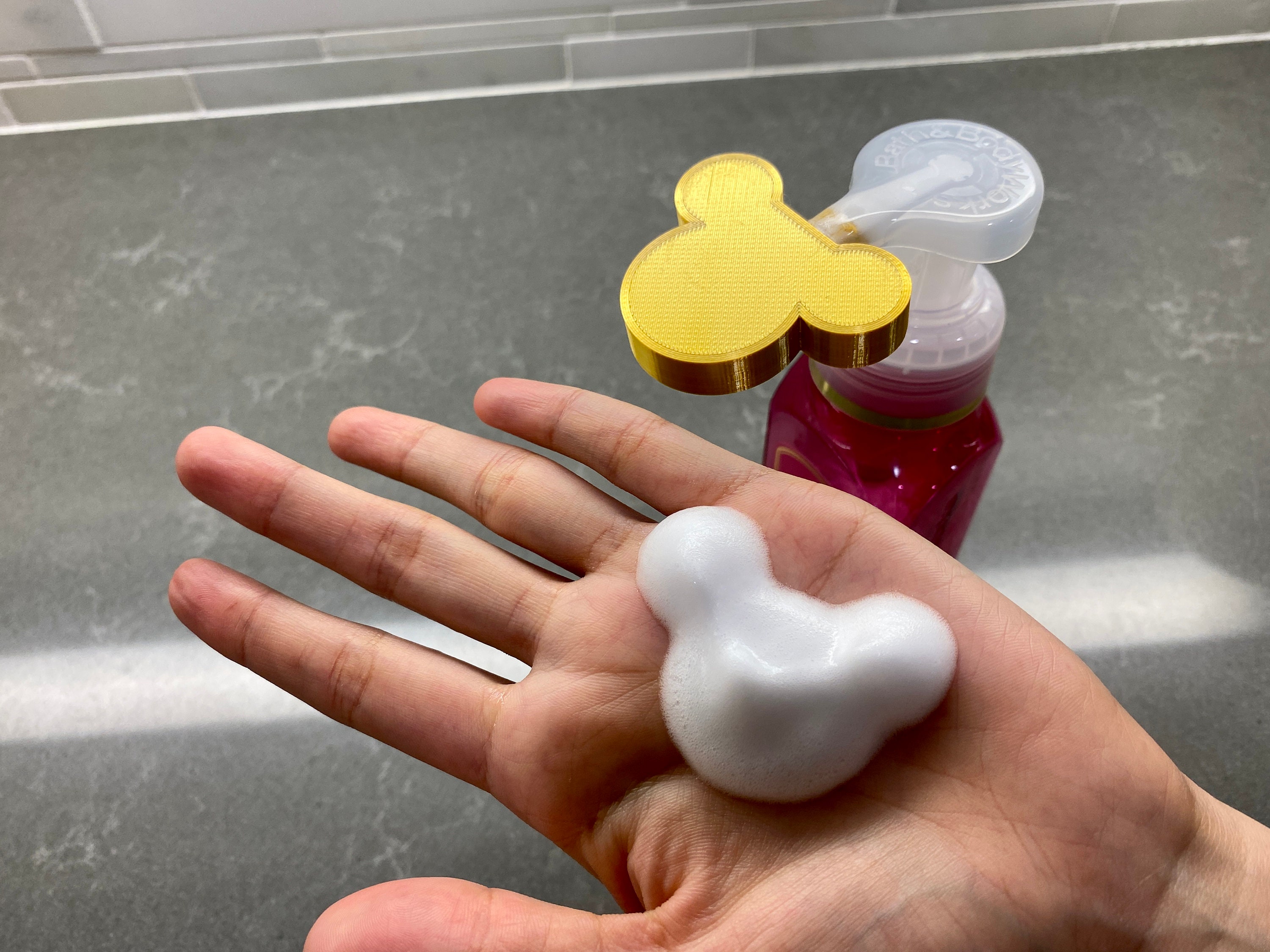 Foaming Soap Dispenser Disney Mickey Mouse Ears 