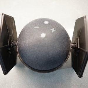 Star Wars Tie Fighter inspired Amazon Echo Dot 4th or 5th gen speaker holder stand 3D printed immagine 7