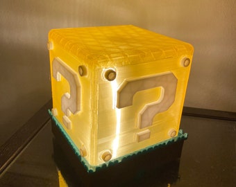 Nintendo Mario Bros Question Box lamp - 3D Printed