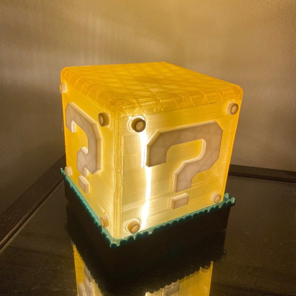 Nintendo Mario Bros Question Box lamp - 3D Printed