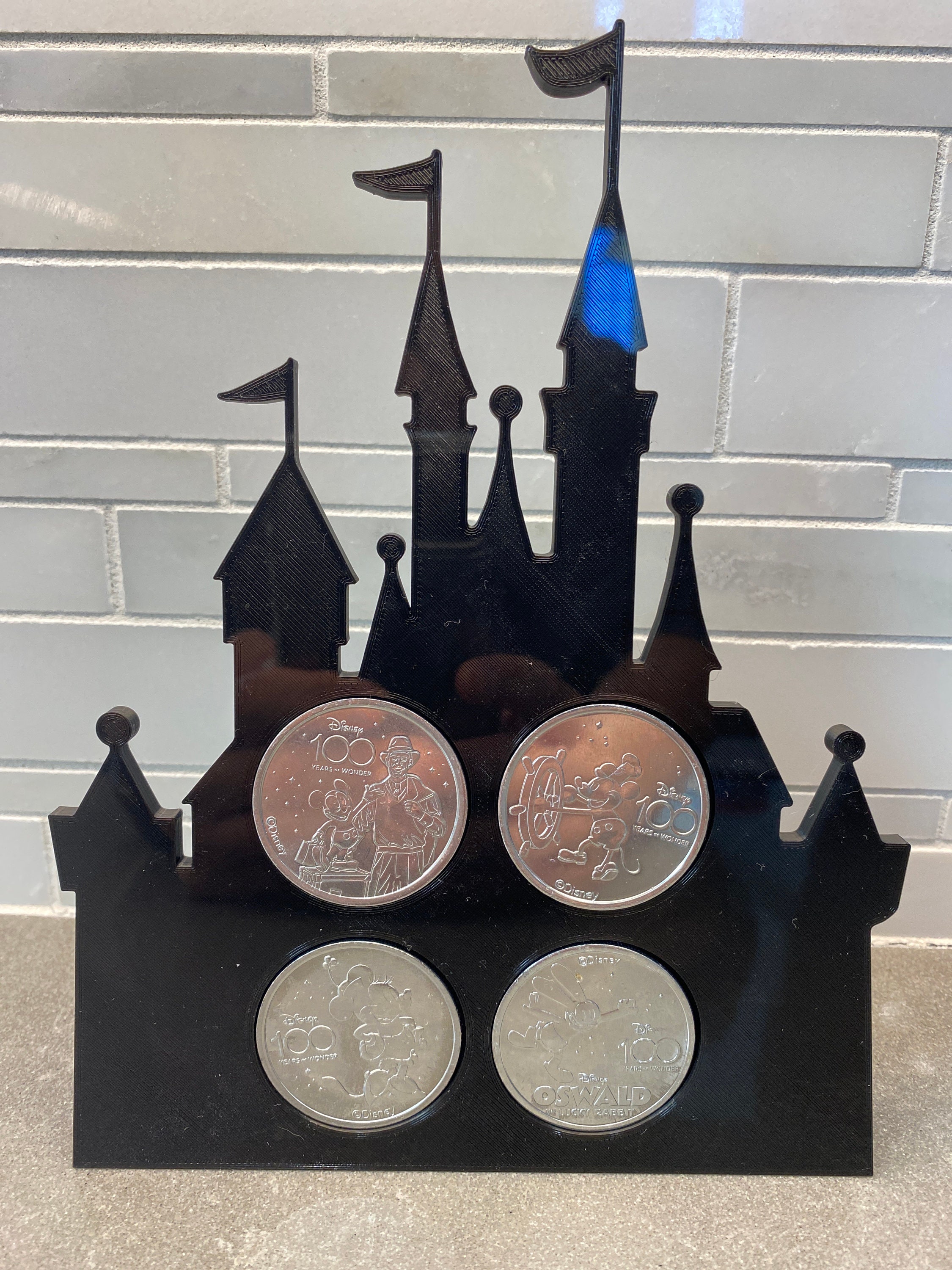 Disney 100 Year Anniversary Medallion Coins With Castle Style
