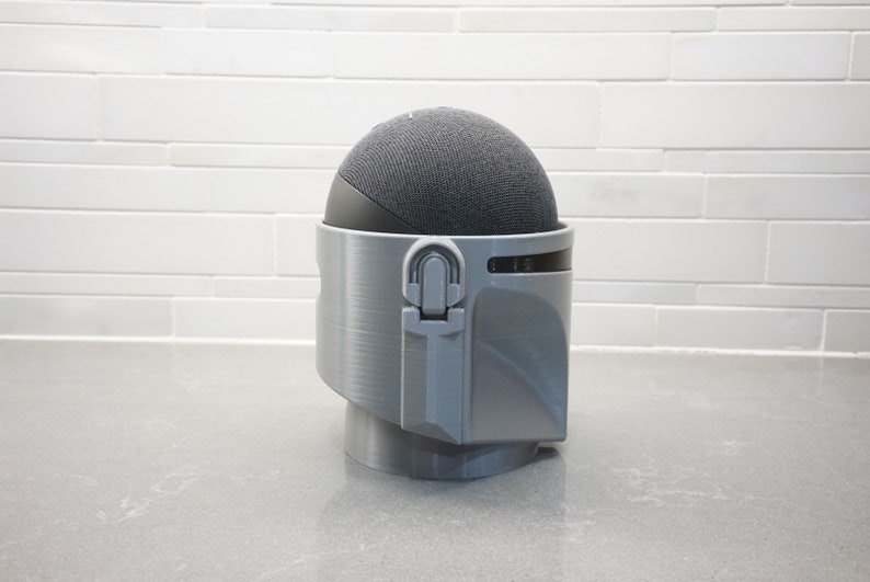 Mandalorian inspired Amazon Echo Dot 4th or 5th gen speaker holder stand Alexa enabled smart home speaker 3D printed 1pc immagine 9