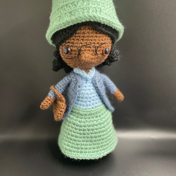 Rosa Parks Crochet Amigurumi Doll