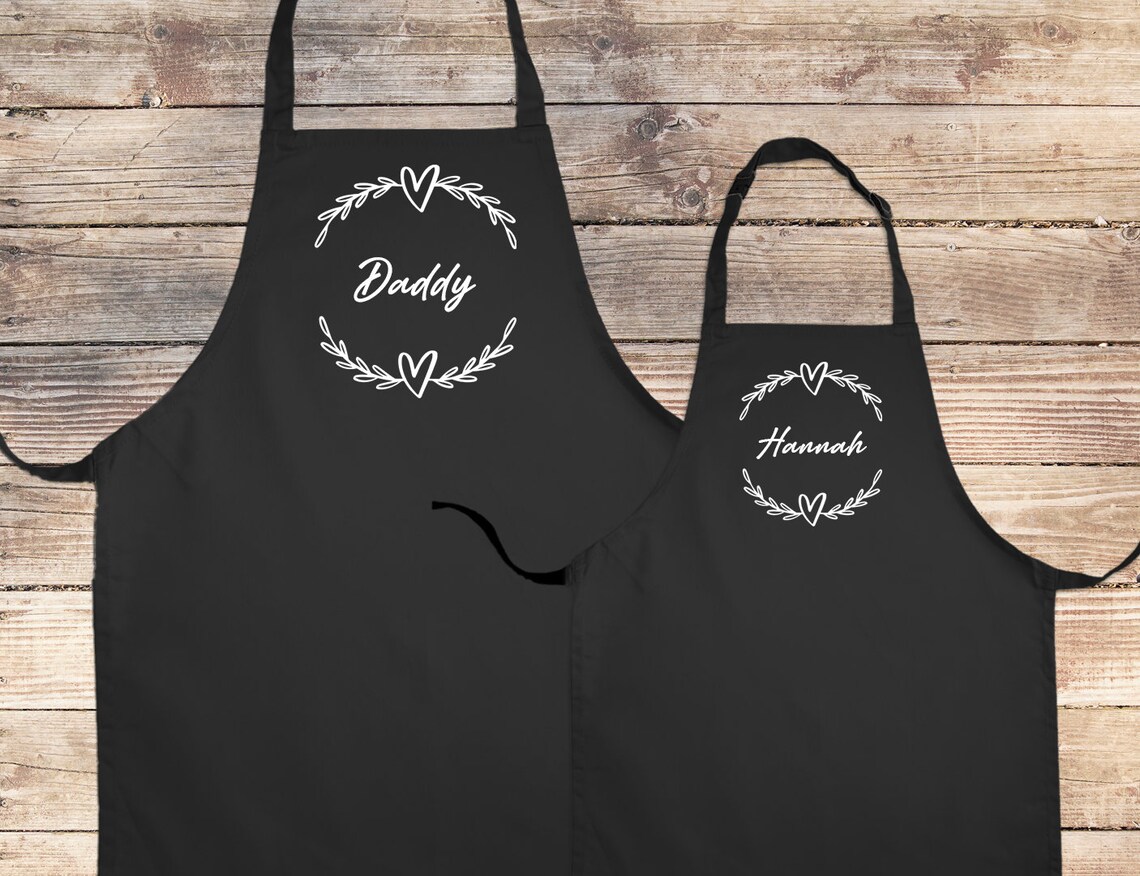Personalised Family Aprons Mum Daugher Son Apron Dad Etsy UK