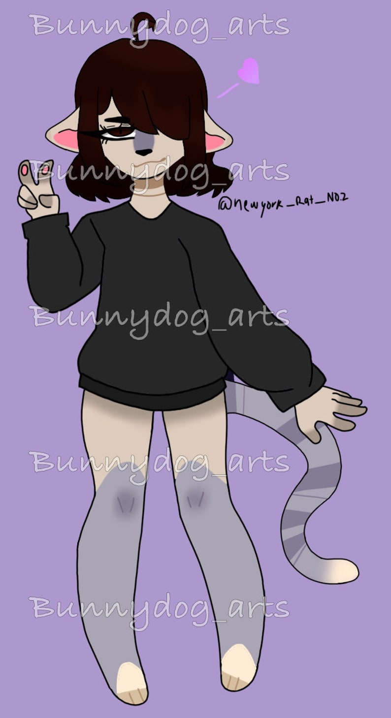 Femboy furry drawing Etsy