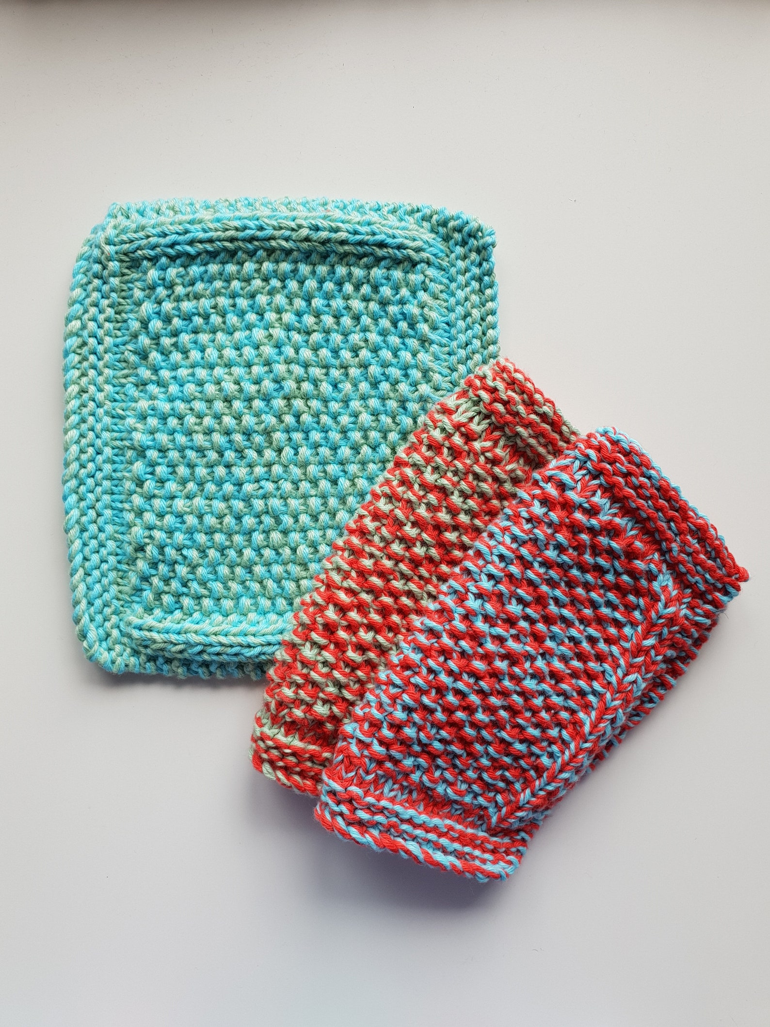 Knitted Cotton Dishcloths Etsy