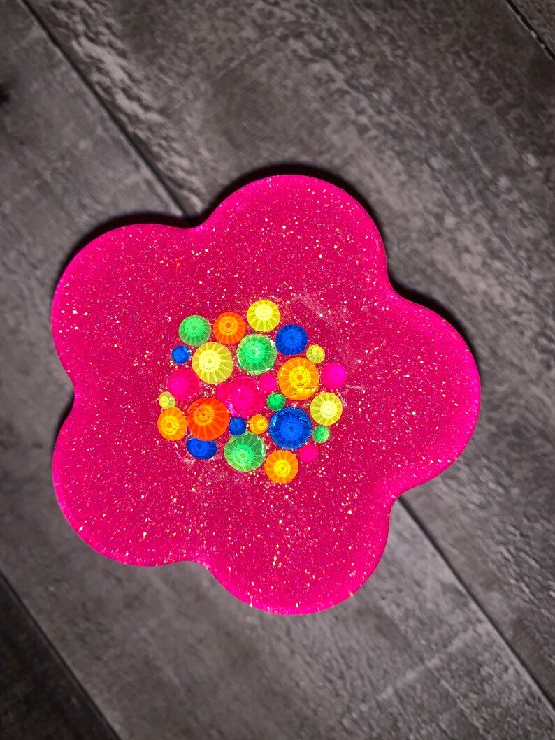 Resin Trinket Dish With Rhinestone Detail